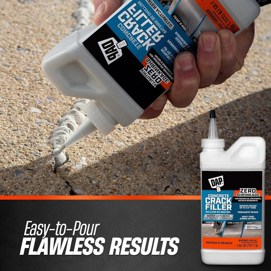 DAP Gray Concrete Crack Filler: Easy, Durable Outdoor & Indoor Repair - 1.62 Lbs