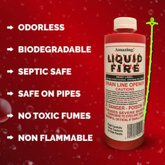 Liquid Fire liquid fire drain line opener - 16 OZ with Centaurus AZ Drain Snake