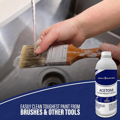 100% Pure Acetone - Commercial-Grade Heavy Duty Solvent - 16 oz