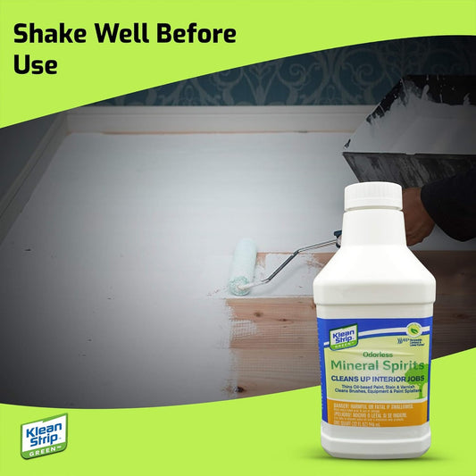 Klean Strip Green Odorless Mineral Spirits - Paint Thinner & Cleaner 1 QT