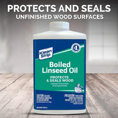 Klean Strip Boiled Linseed Oil: Protect, Seal & Finish Wood - 1 Quart