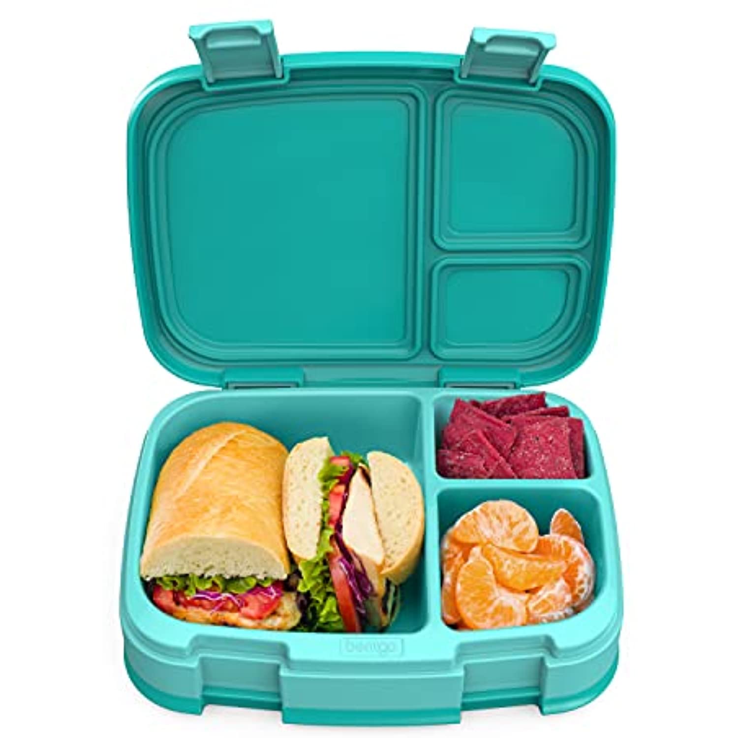 Bentgo Fresh – Leak-Proof, Versatile 4-Compartment Bento-Style Lunch Box with Removable Divider, Portion-Controlled Meals for Teens and Adults On-The-Go – BPA-Free, Food-Safe Materials (Aqua)