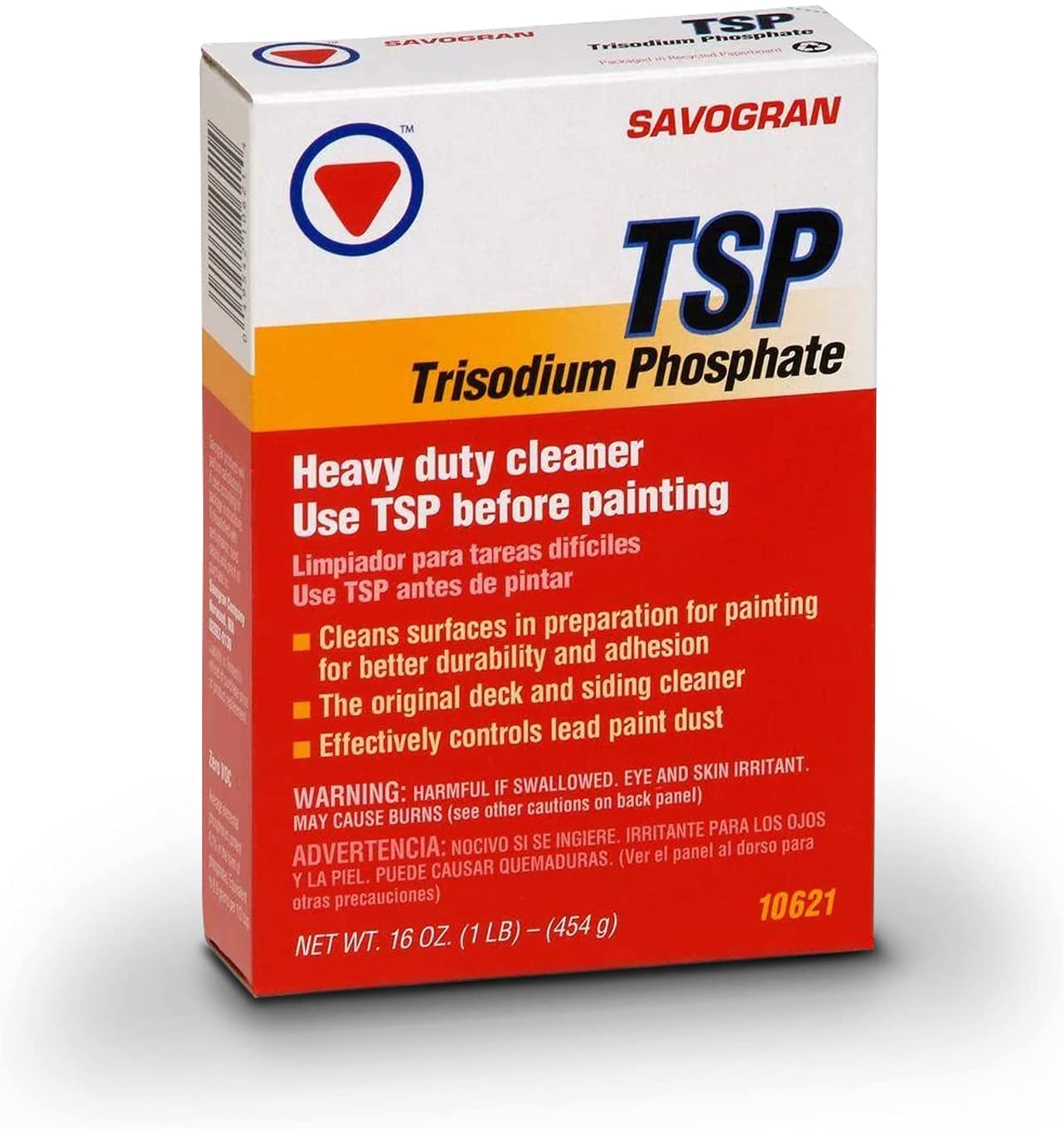 Savogran TSP Trisodium Phosphate Heavy duty Cleaner Use TSP Before Painting 16oz 10621 1-LB