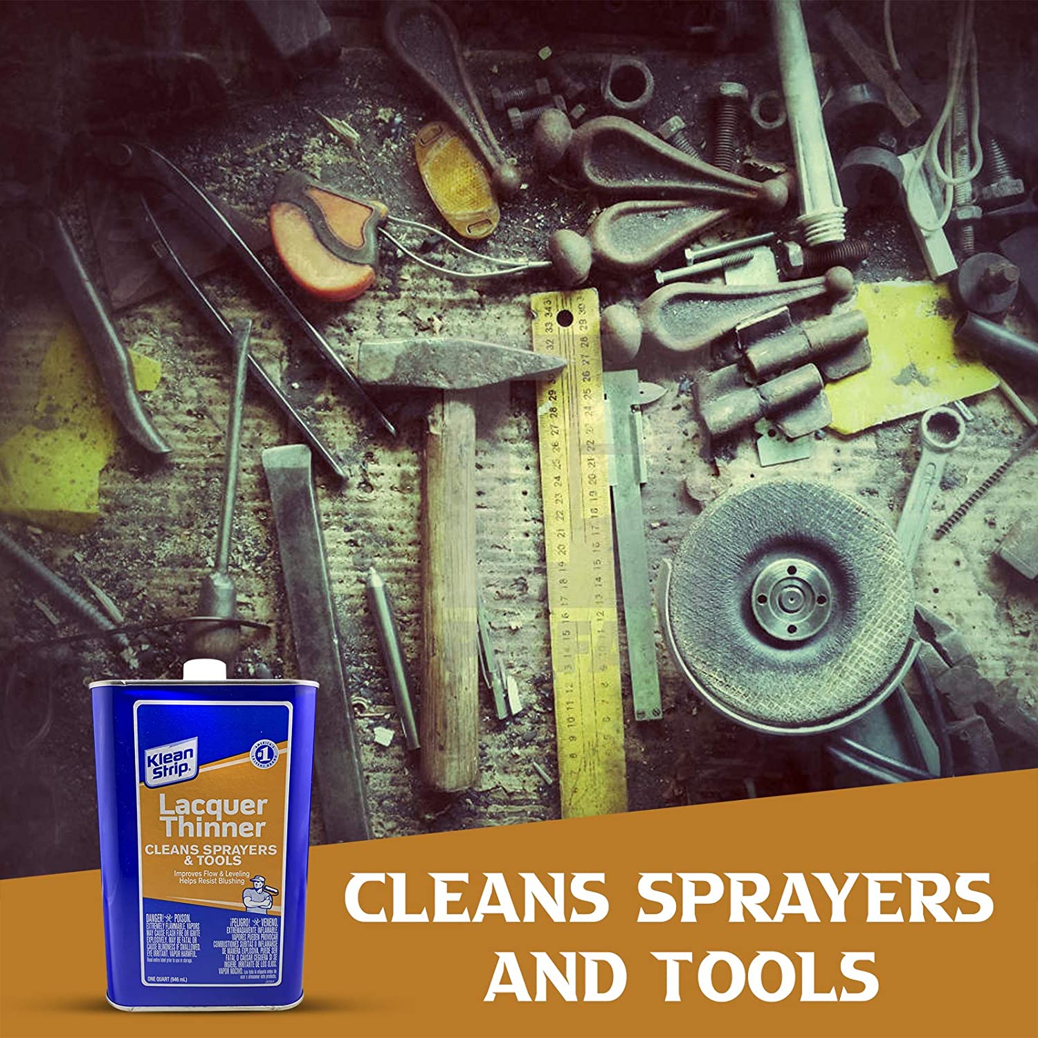 Klean Strip Lacquer Thinner Cleans Sprayers & Tools 1 Quart QML170