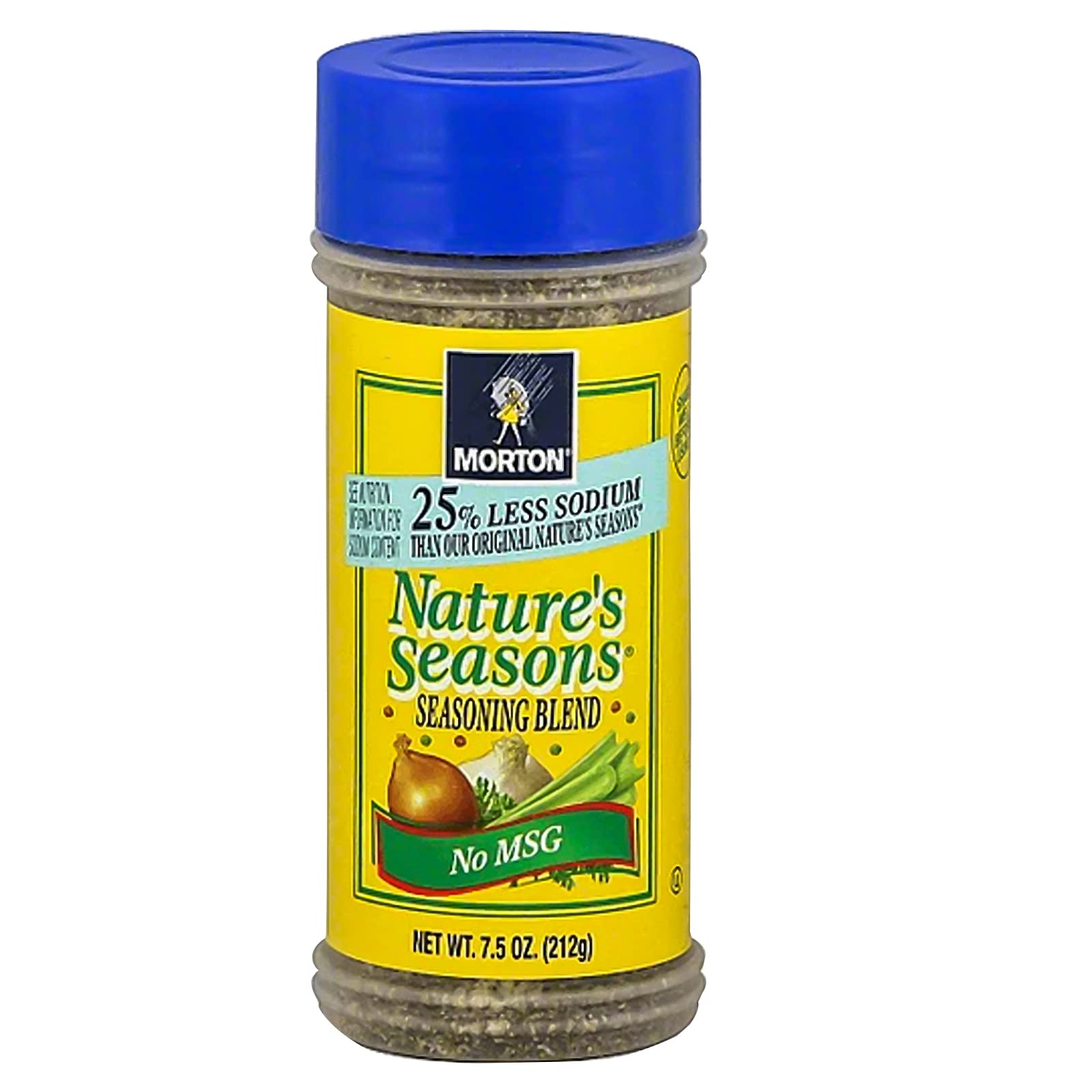Mortons Natures Seasoning Blend - All Purpose Seasoning Blend - Morton Sausage Seasoning - Perfect Combination of Salt, Pepper, Onion, Garlic - Comes With Crave Island Durable Tin- 7.5oz