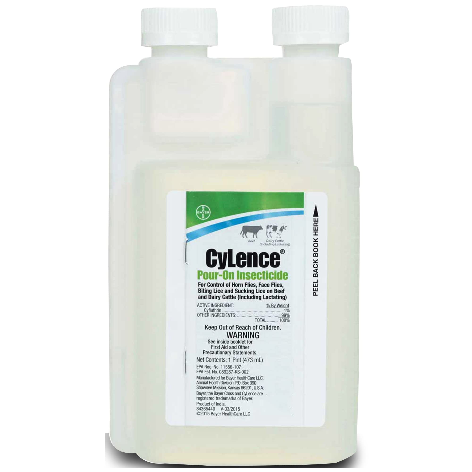 Cylence Pour-On Insecticide - Fly Control for Cattle-Cattle Insecticide-Bayer Insecticide-Insecticide for Carpenter Bees -Cattle Fly Control - Available with Premium Quality Centaurus AZ Gloves-1pt
