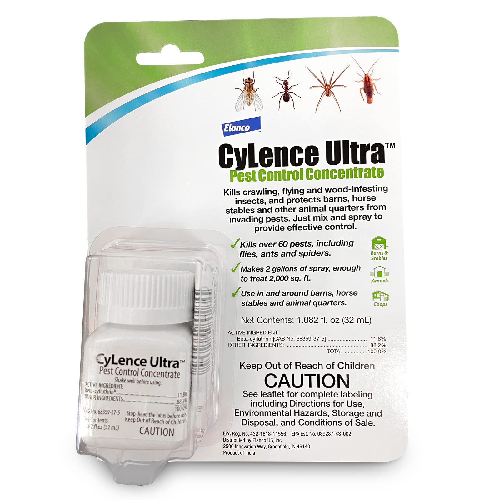 Cylence Ultra Pest Control Concentrate- Bayer Stink Bug Killer - Ant Traps Indoor - Bed Bug Killer - Insecticide Concentrate - Tick Control - Available with Premium Quality Centaurus AZ Gloves- 32ml