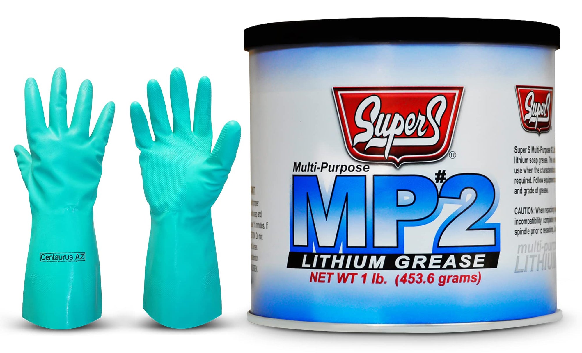 Super S Multi-Purpose Lithium Grease-High Performance Lithium Multipurpose Grease-Effective Automotive Grease-Perfect Lubricant Grease for Applications-Available with Premium Quality Gloves-1lb