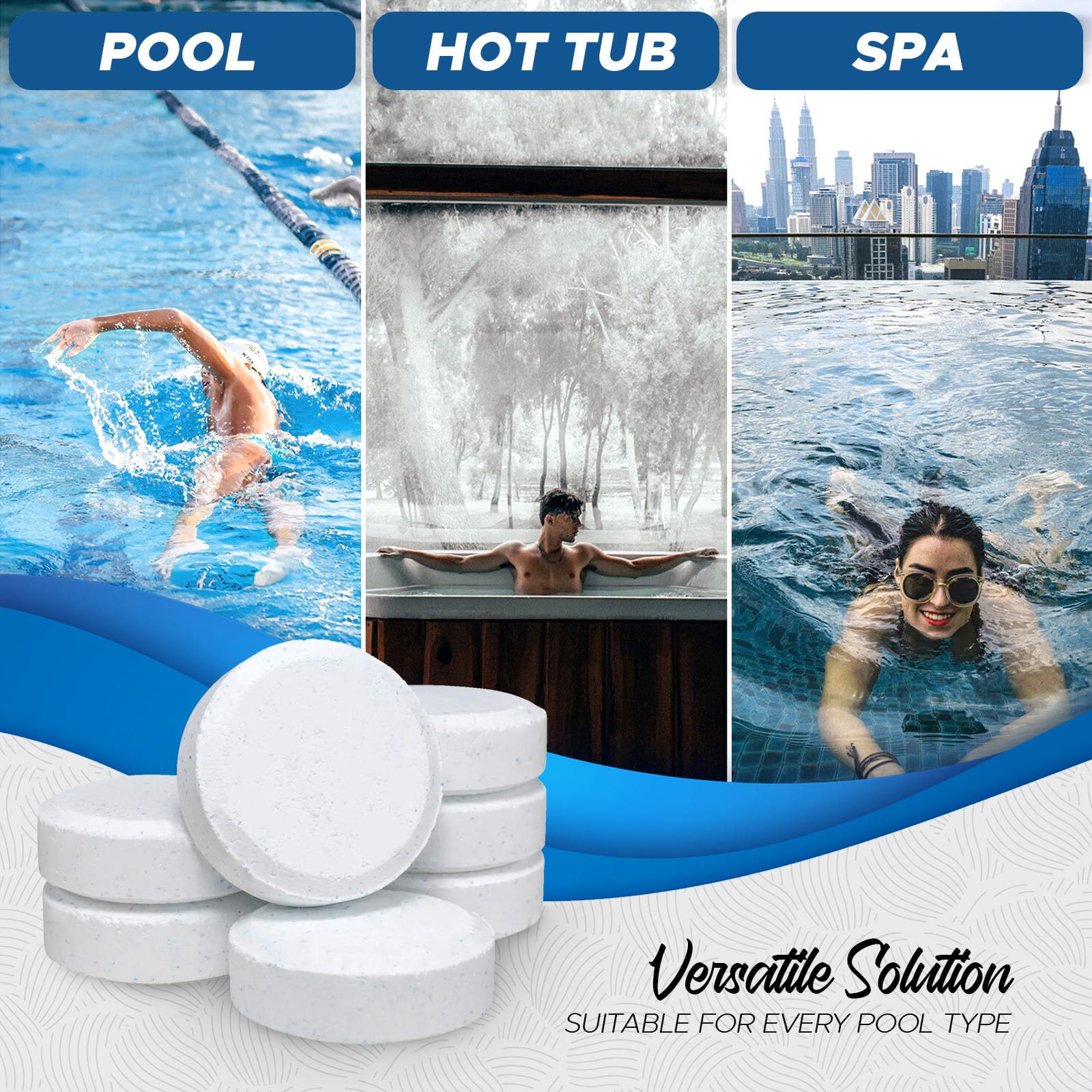 Centaurus AZ 3-Inch Slow-Dissolving Chlorine Tablets – 5 lb