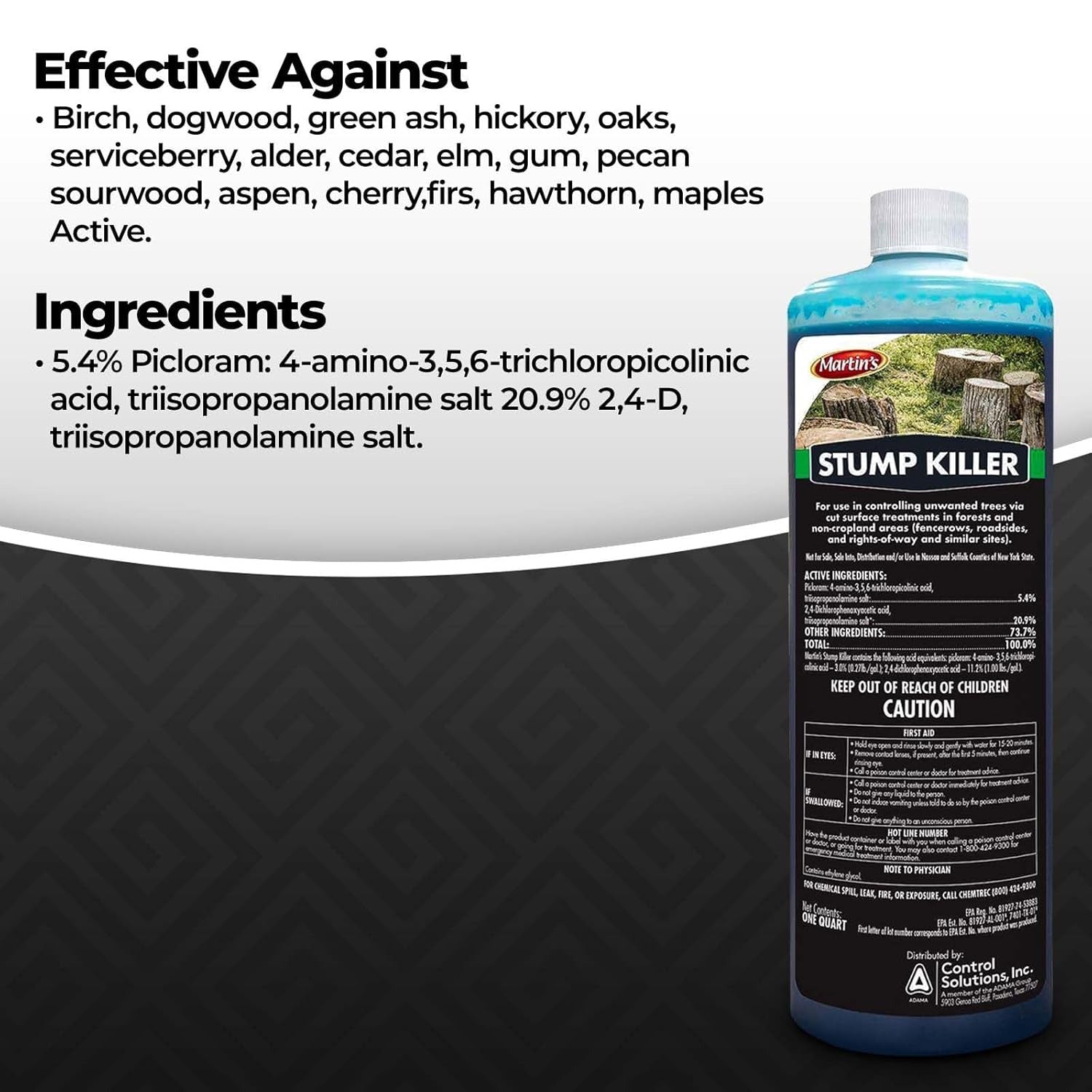 Martin Stump Killer: Ready-to-Use Tree & Stump Remover - 1 Qt