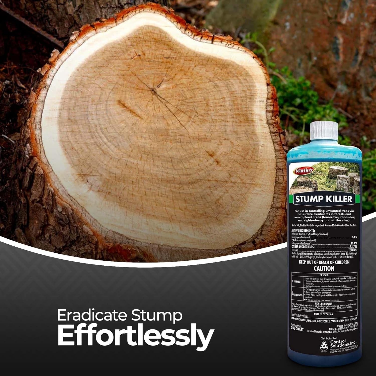 Tree Stump Rottner Martin Stump Killer: Ready-to-Use Tree & Stump Remover - 1 Qt ...