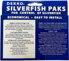 Dekko Silverfish Paks: Eco-Friendly & Safe Pest Control - 1 Pack