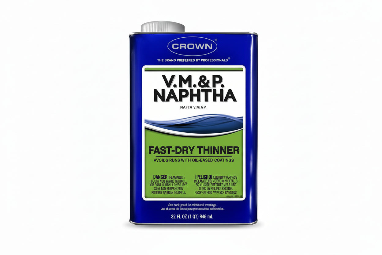 Crown Fast-Dry Mineral Spirits Thinner - VM&P Naphtha for Pro Use- 1 Quart