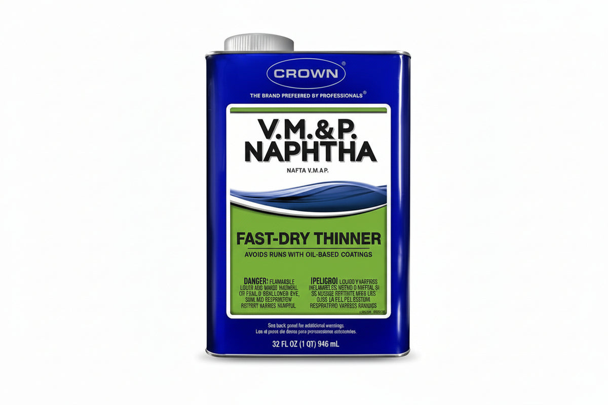 Crown Fast-Dry Mineral Spirits Thinner - VM&P Naphtha for Pro Use- 1 Quart