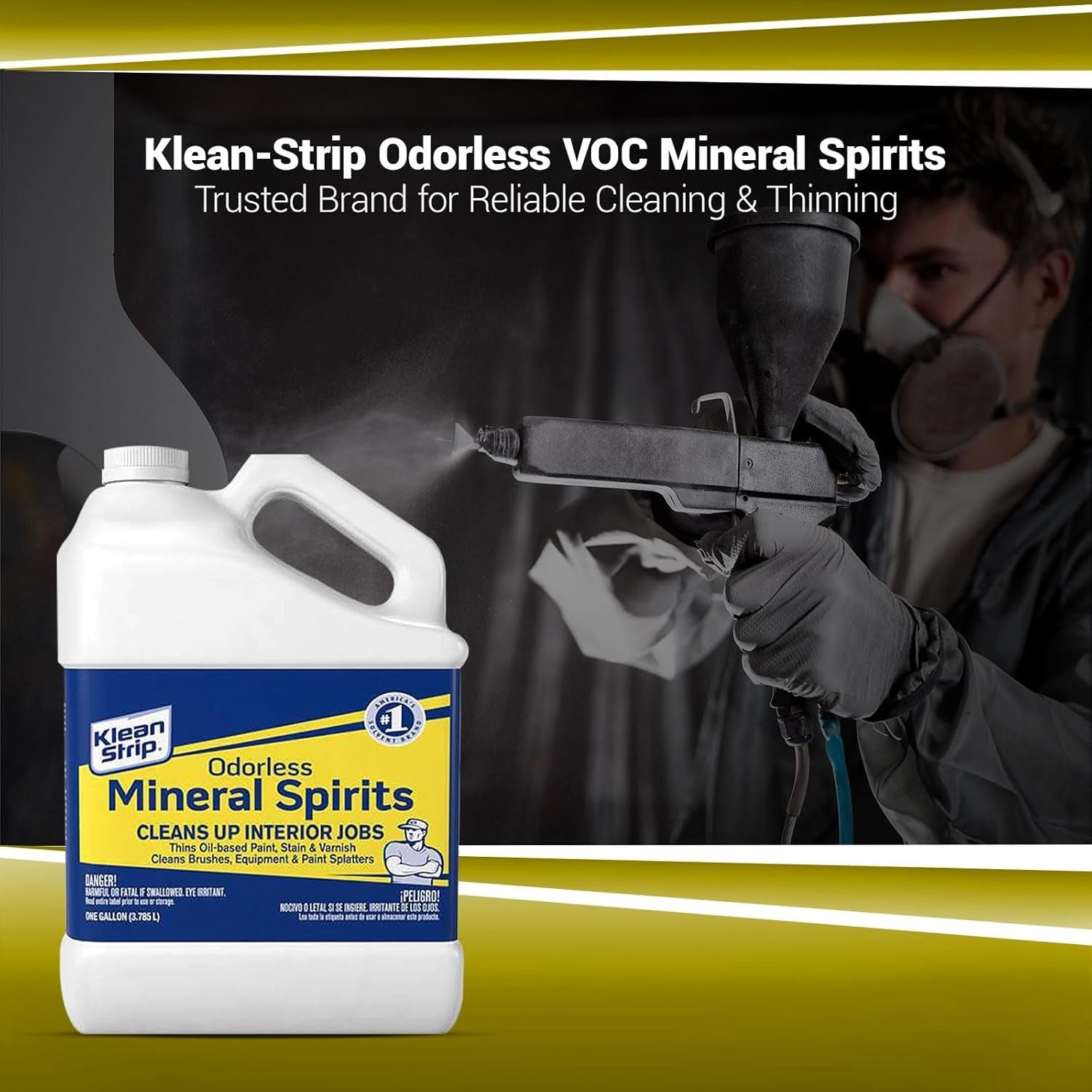 Klean Strip Odorless Mineral Spirits - Low VOC Paint Thinner 1 Gal