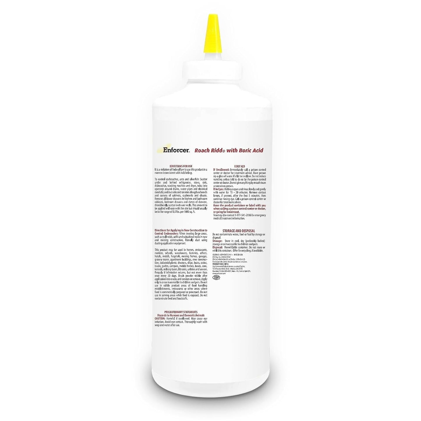 Non-Staining Roach Killer Powder - Odorless Pest Control -16oz