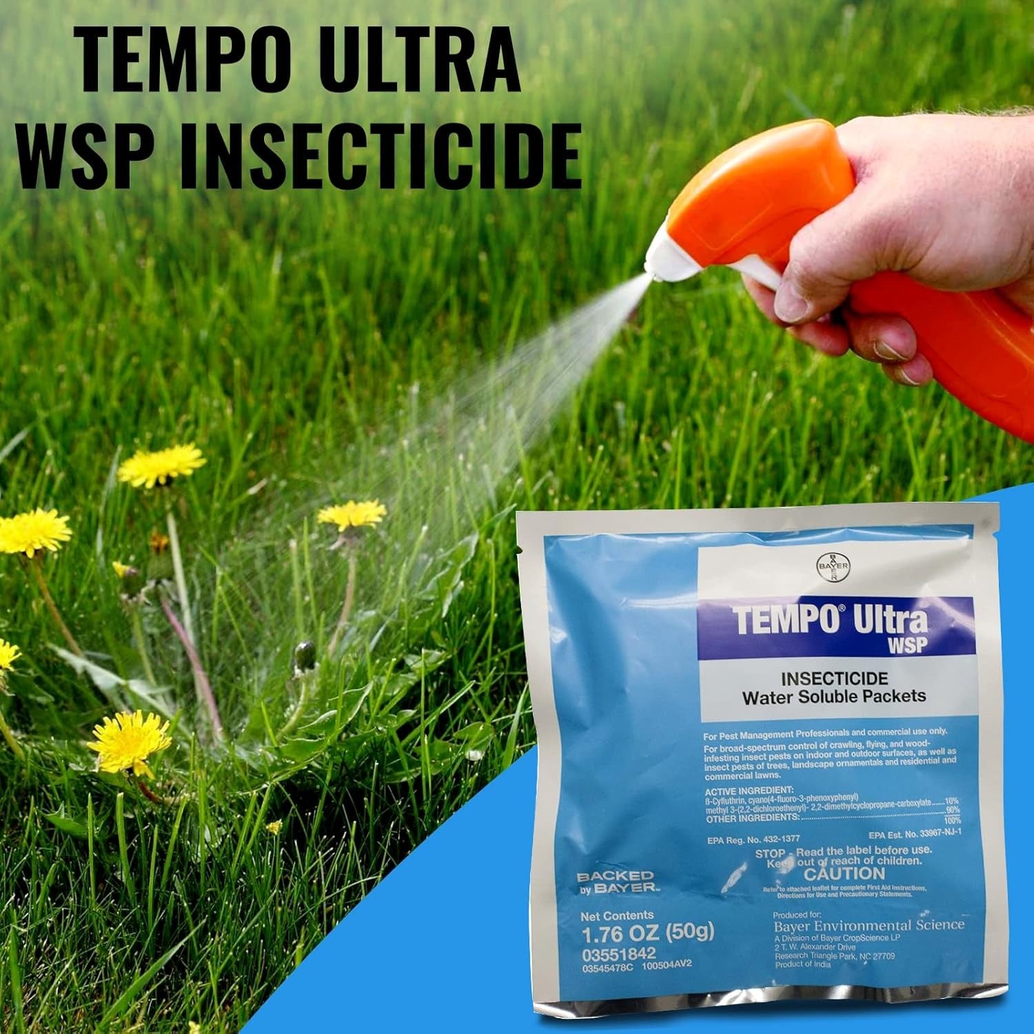 Tempo Ultra WSP: Pro Indoor-Outdoor Insecticide for Lasting Pest Control – 1.76 OZ