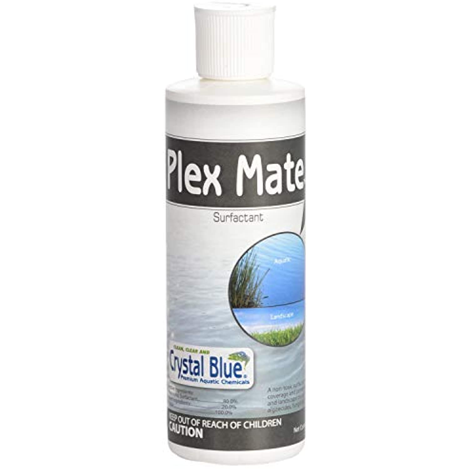 Crystal Blue Plex Mate Aquatic Surfactant for Herbicides - 8 Ounces - Non-Ionic, Increase Product Coverage, Increase Product Penetration, Increase Product Effectiveness