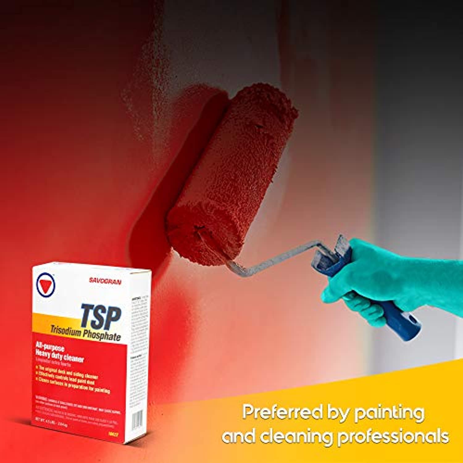Trisodium Phosphate TSP 4.5 Pounds with Centaurus AZ Resistant Glove for Commercial and Industrial, Powerful Degreaser, Grease, Grime, Smoke, Soot, Clearing Oil Stains, for Concrete, Brick and Walls