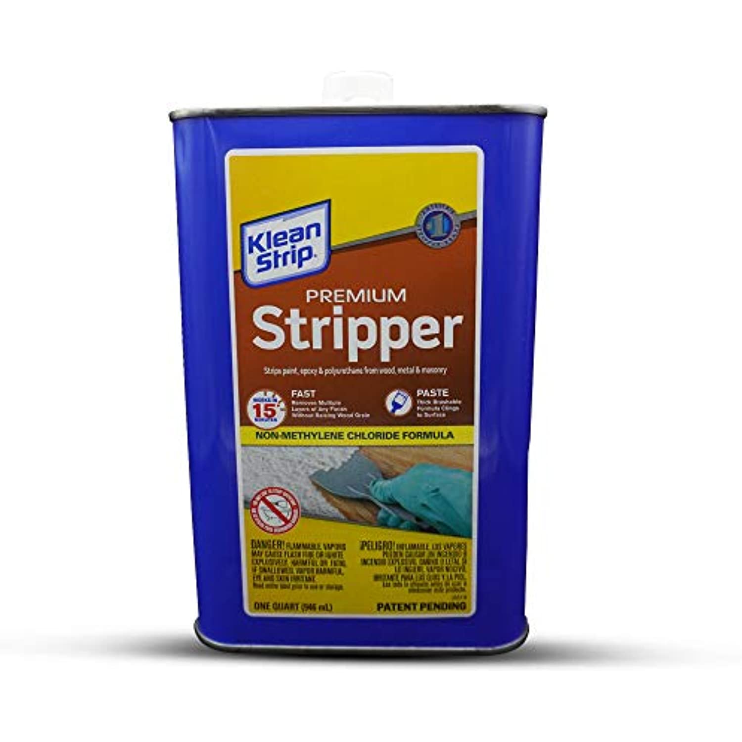 Klean Strip Premium Stripper Non-Methylene Chloride Formula Fast-Acting Liquid Works 15-mins Removes Multiple Layers of Latex and Oil-Based Paint Now Comes with Putty Knife by Centaurus AZ 1 Quart