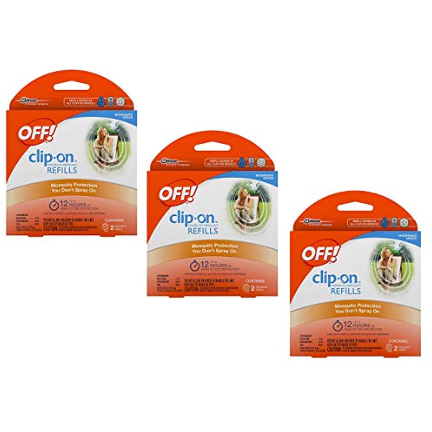 Off! Clip On Insect Repellant Refill, 3 Packs of 2 (6 Total)
