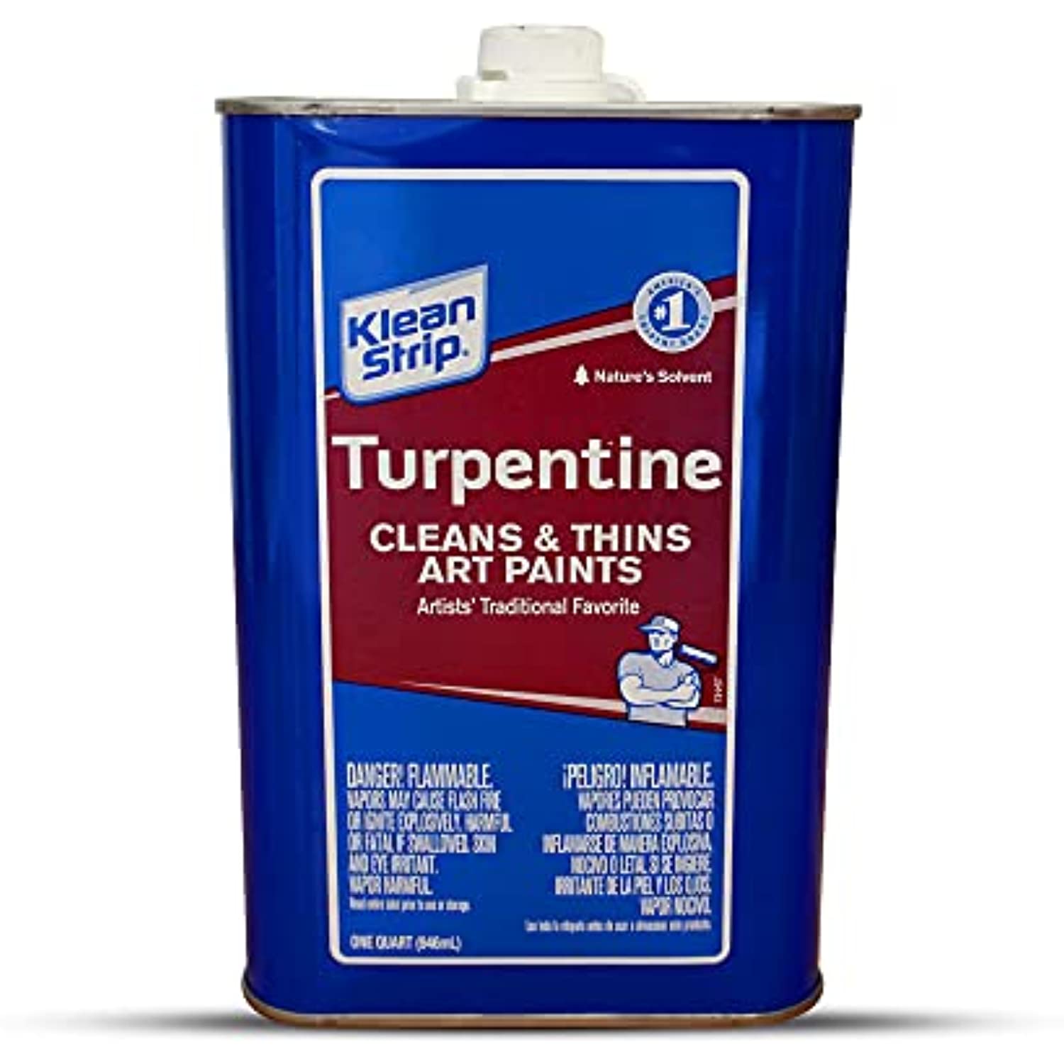 Klean Strip Turpentine 1- Quart Degreaser Tools Parts Machinery Wood Stains Thins Art Paints Dry Faster Less Toxic High Solvency Now Comes with Chemical Resistant Gloves by Centaurus AZ