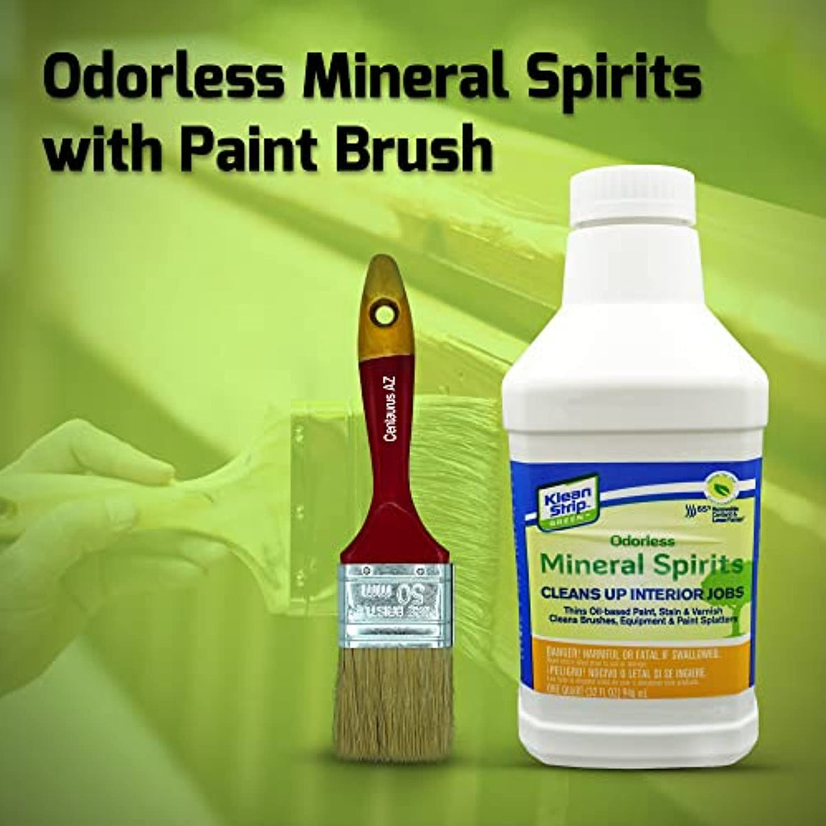 Klean Strip Green Odorless Mineral Spirits, Paintbrush cleaner, Remove -  CENTAURUS AZ