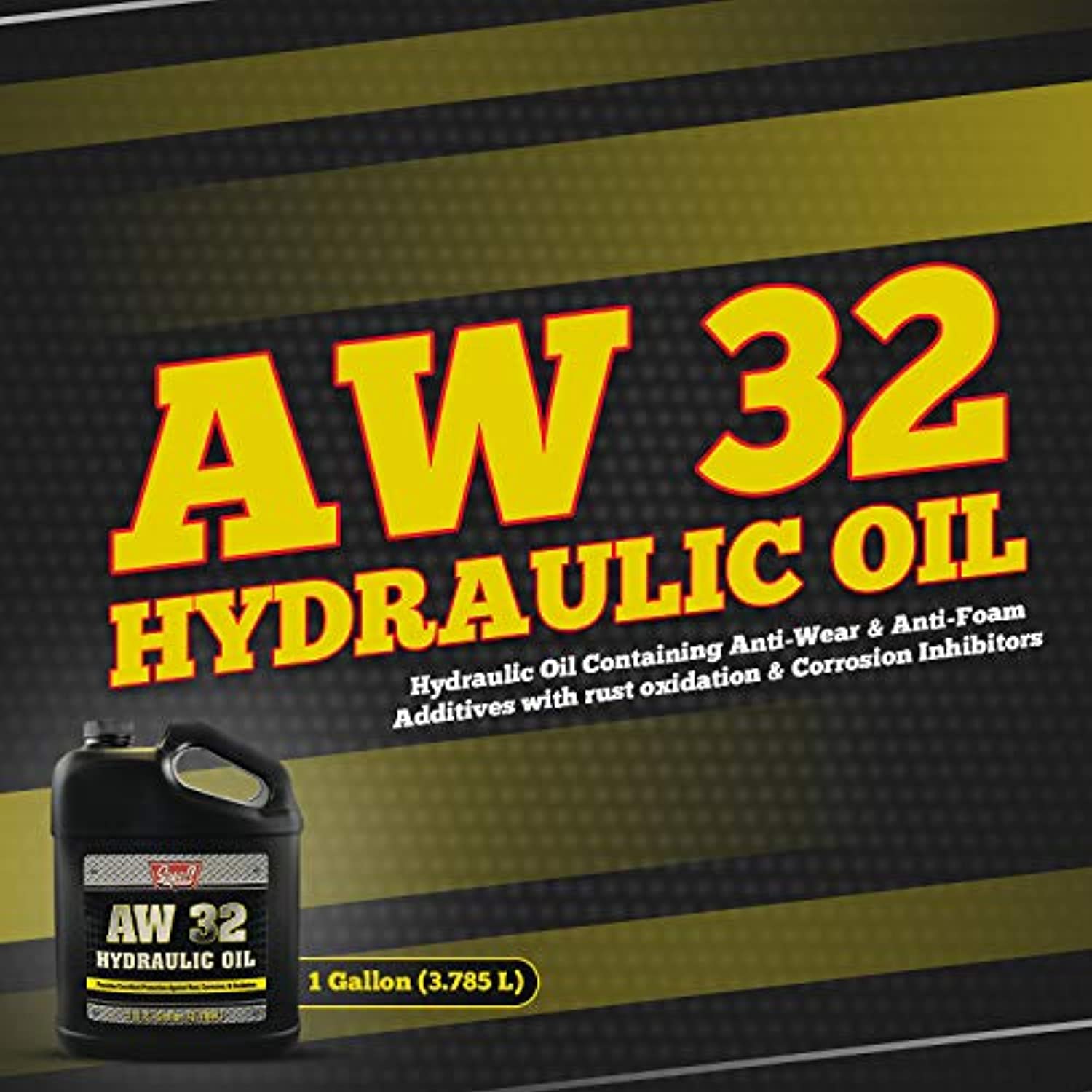 Super S Anti-Wear AW32 Hydraulic Oil for Log & Wood Splitters, Gear & Compressor Oil- Rust & Corrosion Protection- 1 Gallon
