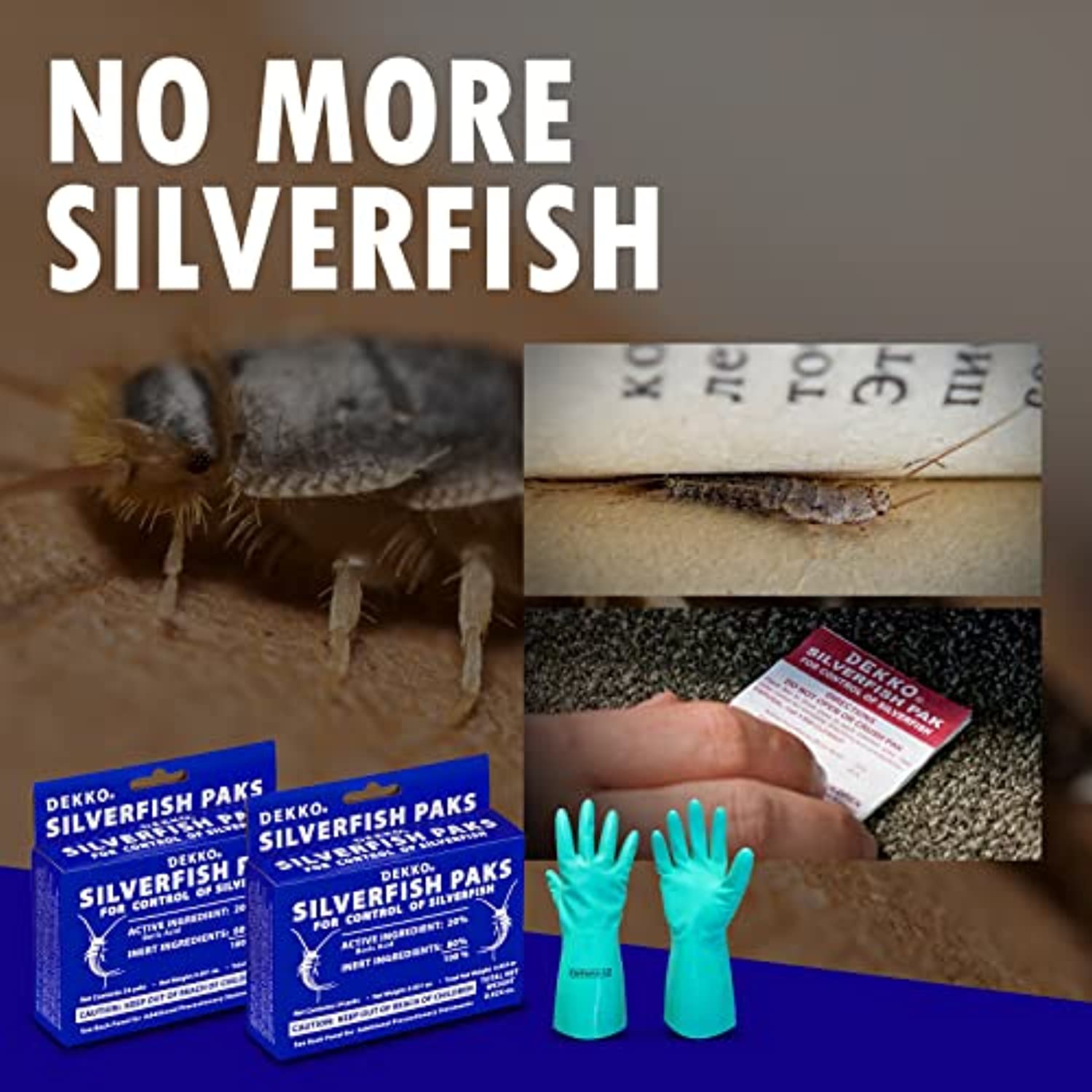 Dekko Silverfish Paks Perfect Indoor and Outdoor Household Solution Eco friendly Available with Premium Quality Centaurus AZ Gloves-Pack of 2
