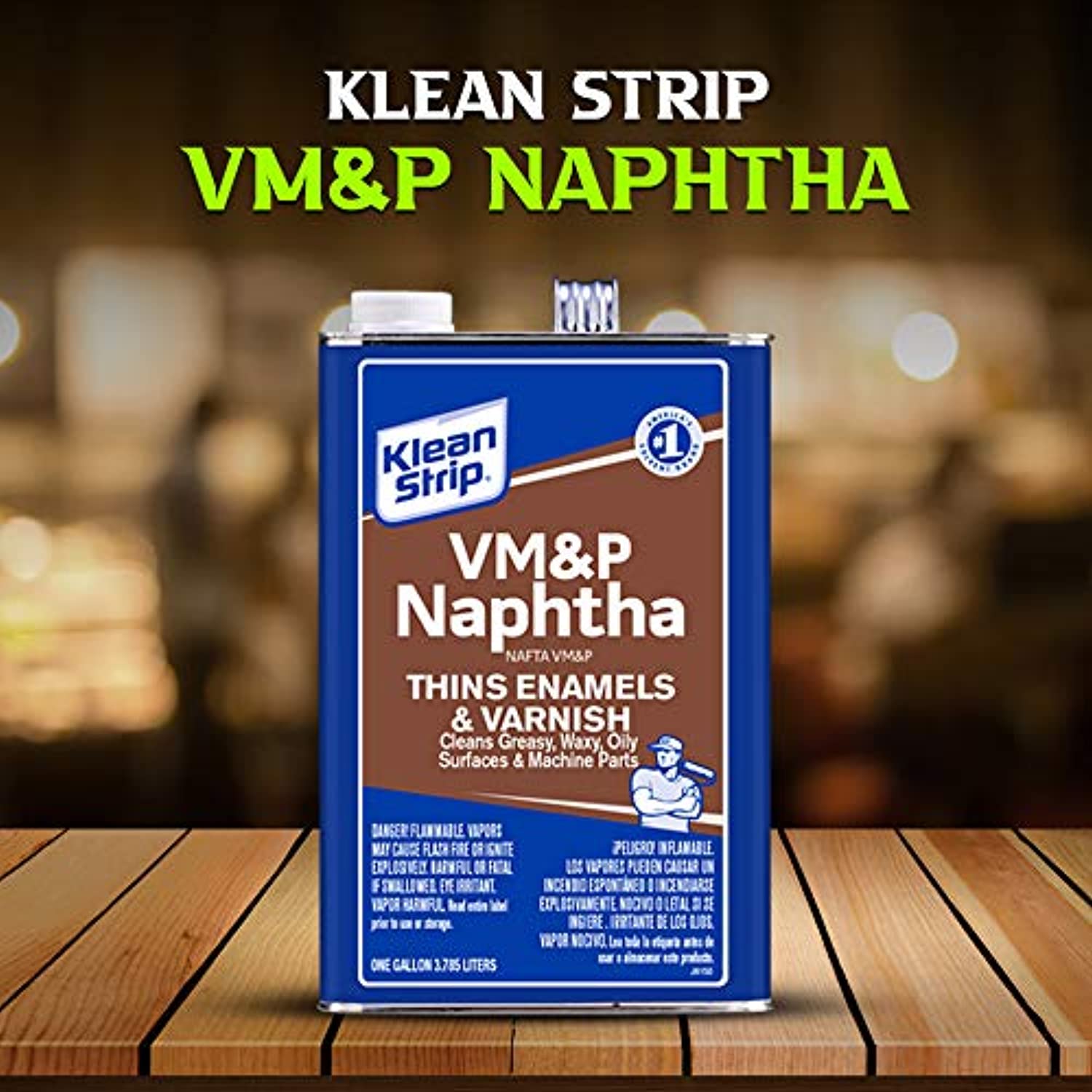 Klean-Strip VM&P Naphtha Thins Enamels & Varnish Cleans Greasy, Waxy, Oily Surfaces & Machine Parts Faster Drying Now Comes with Chemical Resistant Gloves by Centaurus AZ, 1Gal (3.785L)