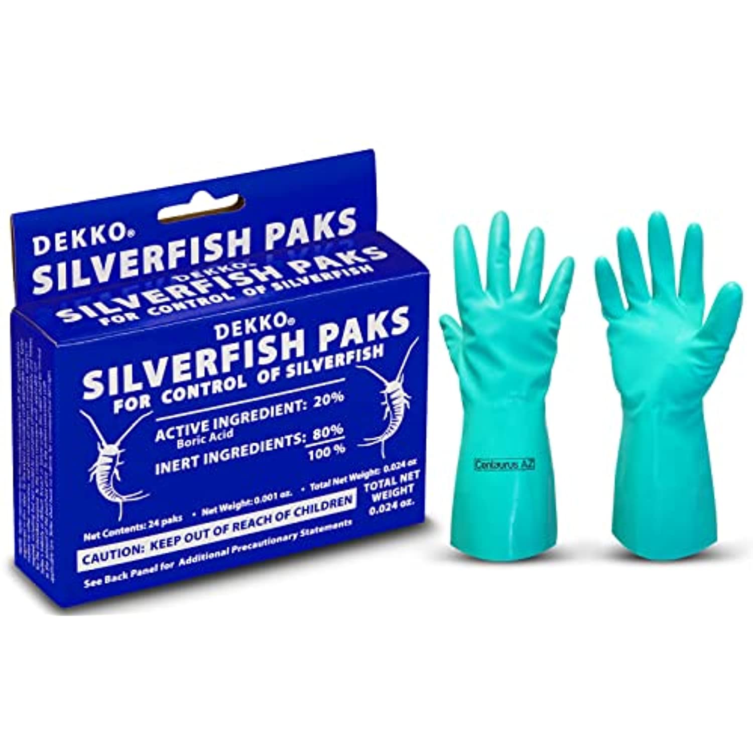 Dekko Silverfish Paks Perfect Indoor and Outdoor Household Solution Eco Friendly Available with Premium Quality Centaurus AZ Gloves- 1 Pack