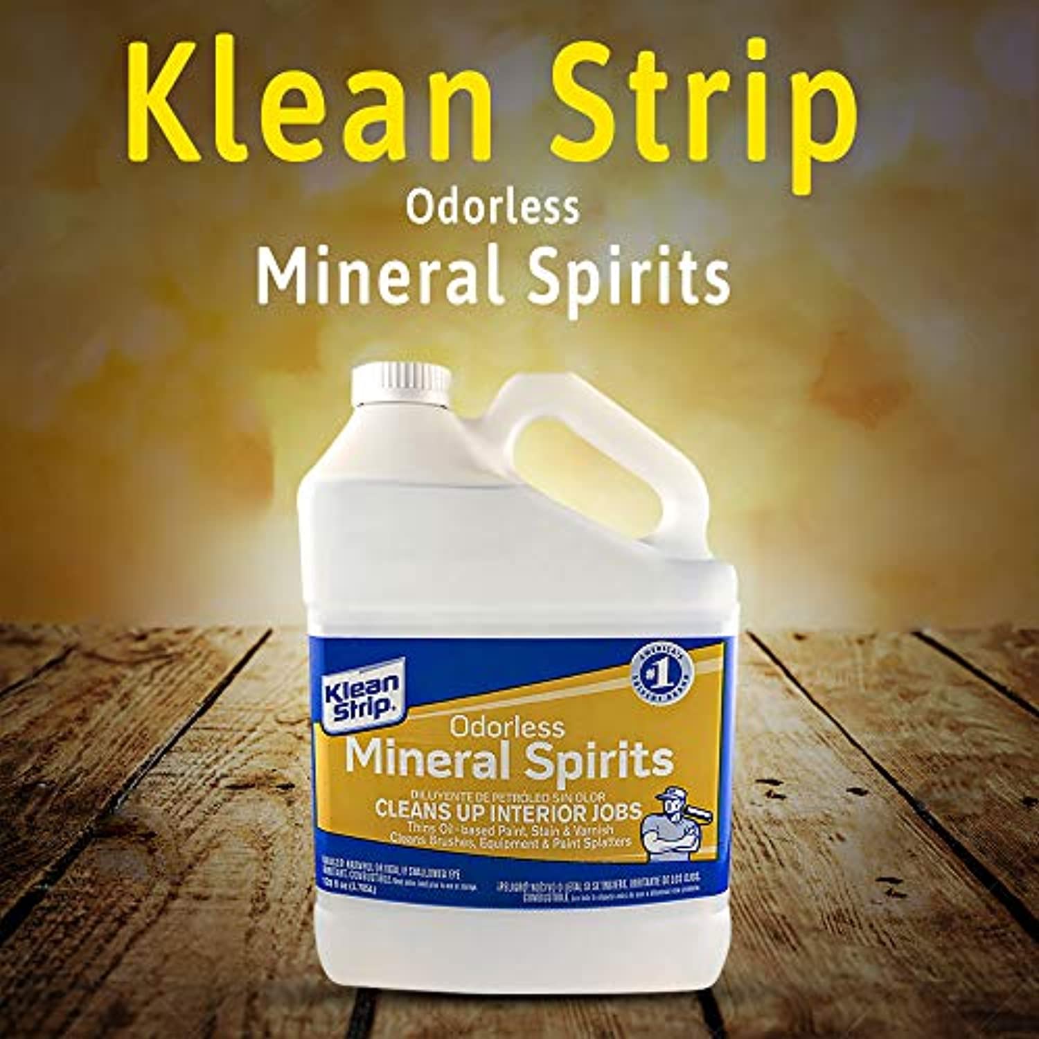 Klean Strip Odorless Mineral Spirits Non-Toxic Formula Wood Restoration Degrease Automotive Wipes Off Price Tag Residue Parts Now Comes with Chemical Resistant Gloves by Centaurus AZ, 1 Gallon