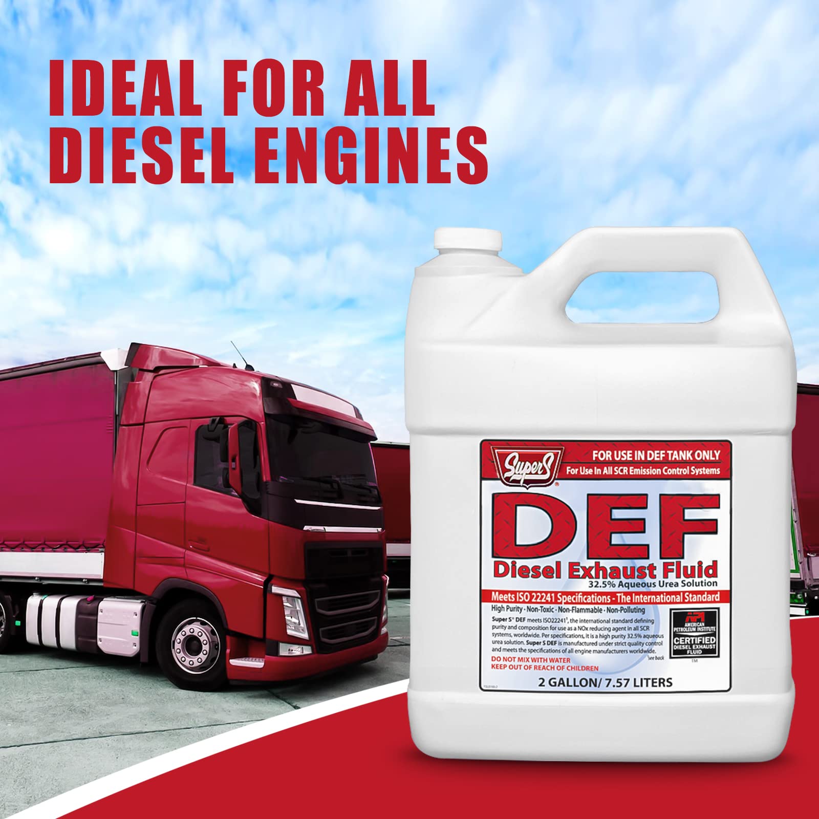 Super S DEF Diesel exhaust fluid - fuel injector cleaner- fuel system cleaner additive - The ideal safeguard for diesel engine - Available with Premium Quality Centaurus AZ Expandable Funnel- 2 Gal