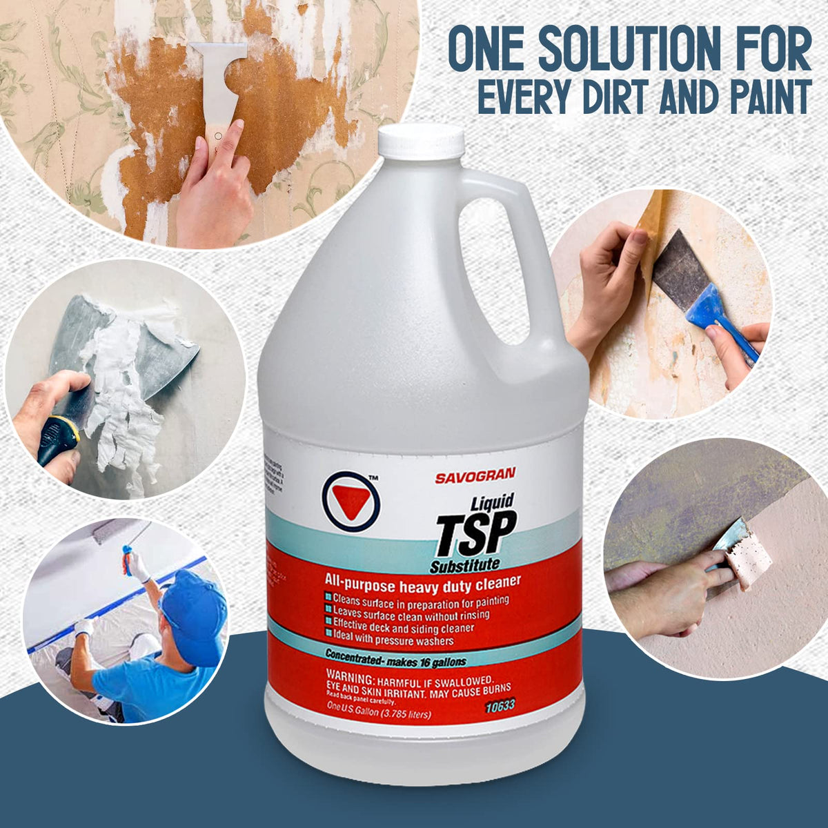 Centaurus AZ Klean Strip Liquid TSP Substitute- Wood Furniture Cleaner - Paint Cleaner - Deglosser for Kitchen Cabinets - Available with Premium