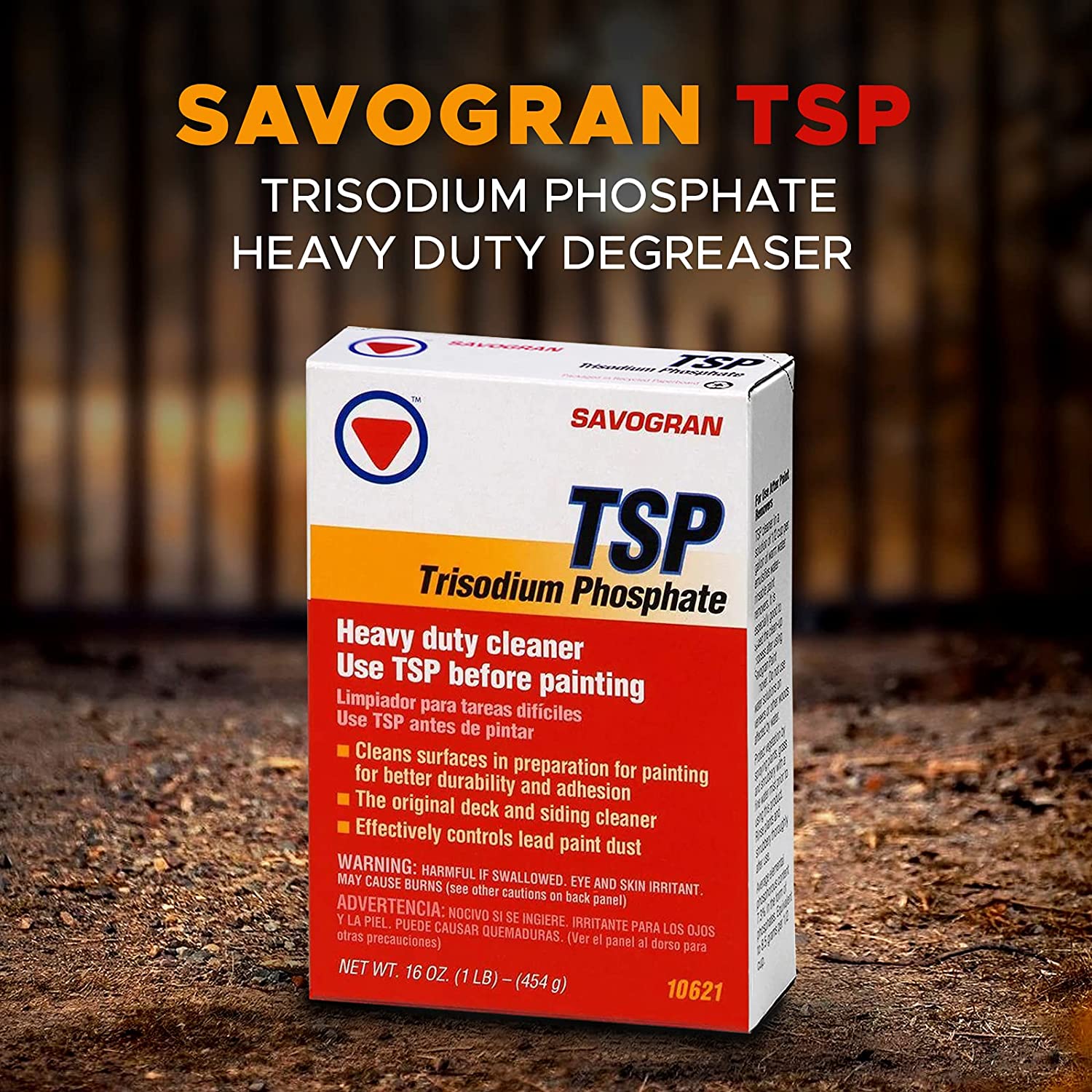 Savogran TSP Trisodium Phosphate Heavy duty Cleaner Use TSP Before Painting 16oz 10621 1-LB