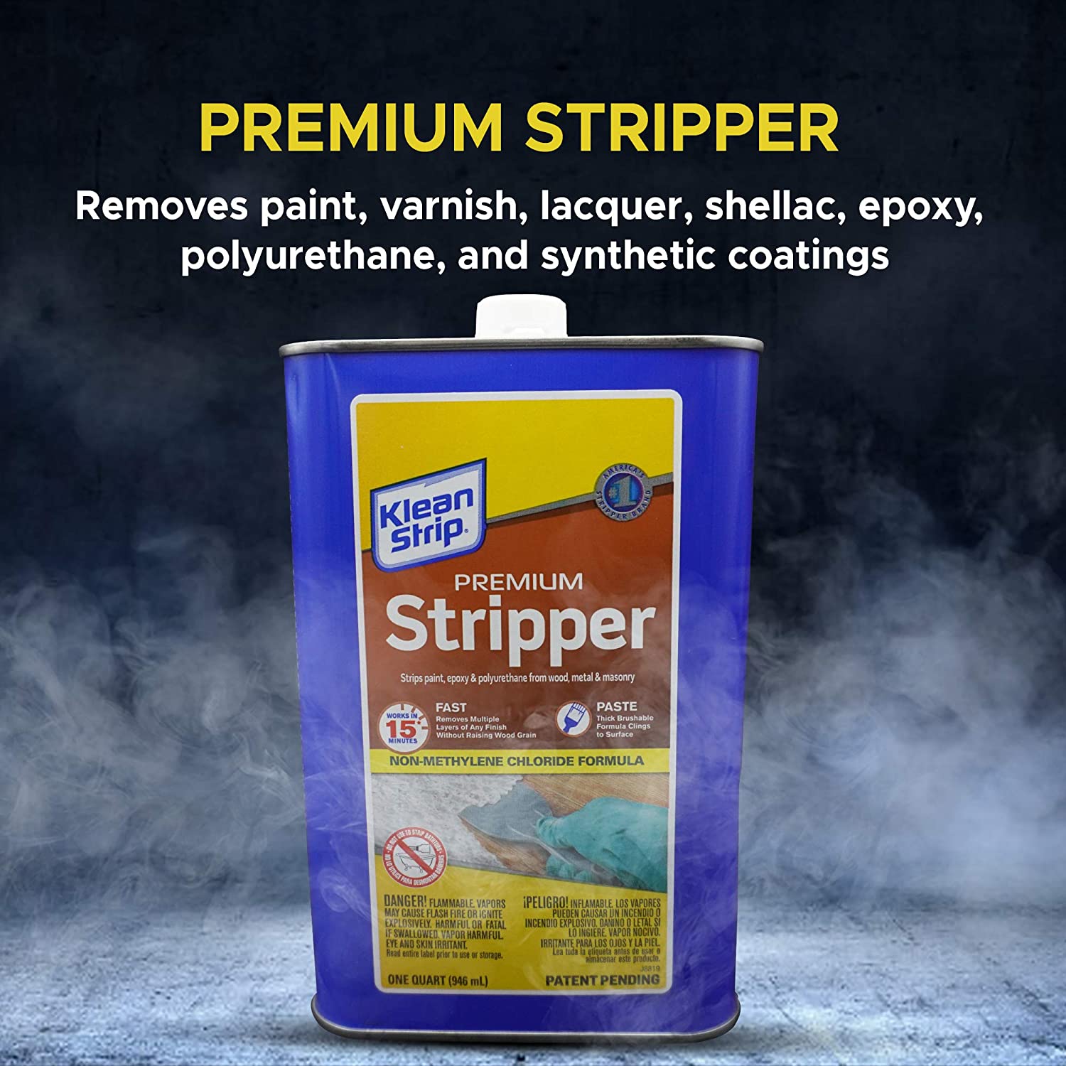 Klean Strip Premium Stripper Non Methylene Chloride Formula Fast Acting Liquid 1 Quart QKPS301