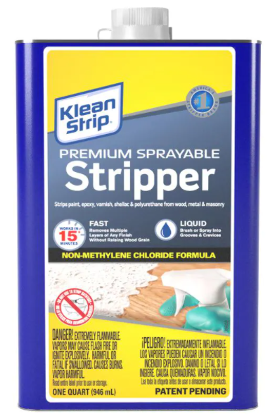 Klean Strip Premium Sprayable Stripper Non Methylene Chloride Formula 1 Quart QKSS251 "NO Spray Bottle Included"