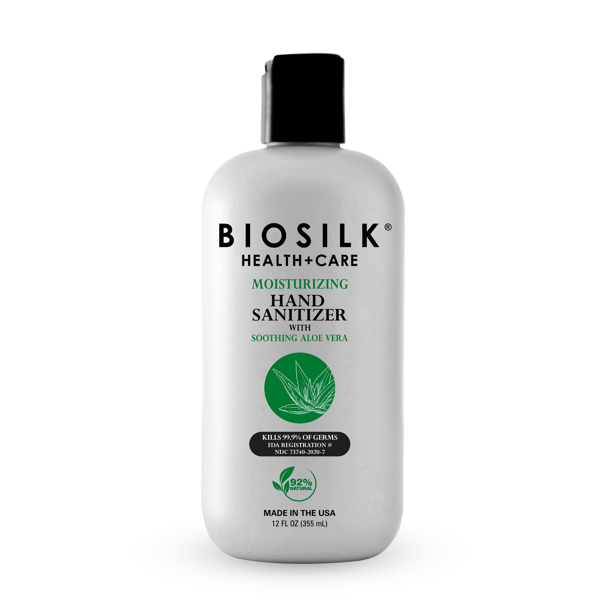 BioSilk Moisturizing Hand Sanitizer With Soothing Aloe Vera, 12 Fl Ounce